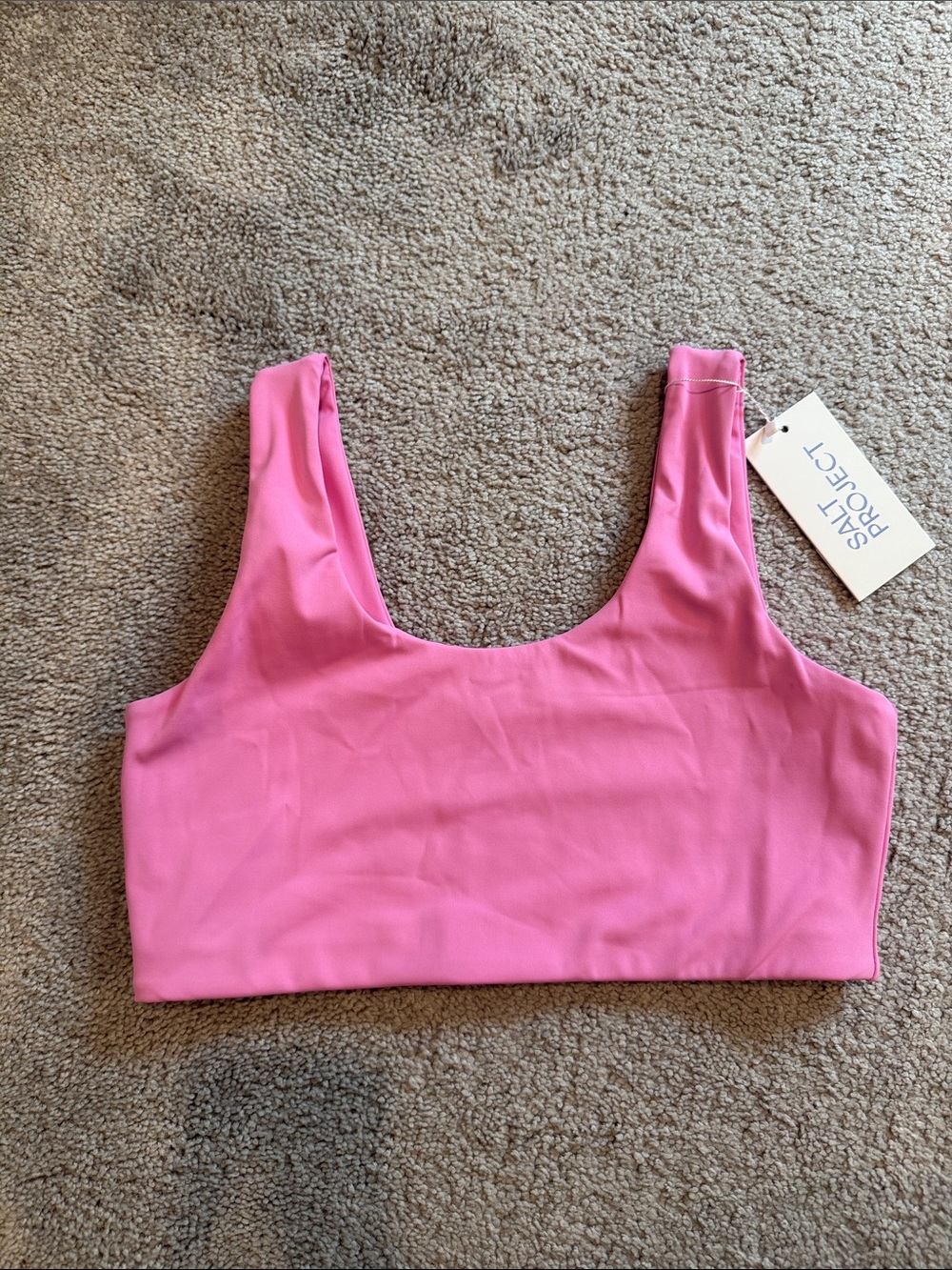 Salt project Hot Pink Scoop Sports Bra — Supportive Everyday Crop